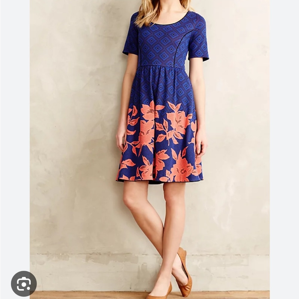 NWT Anthropologie HD in Paris Blushed Blooms Dress